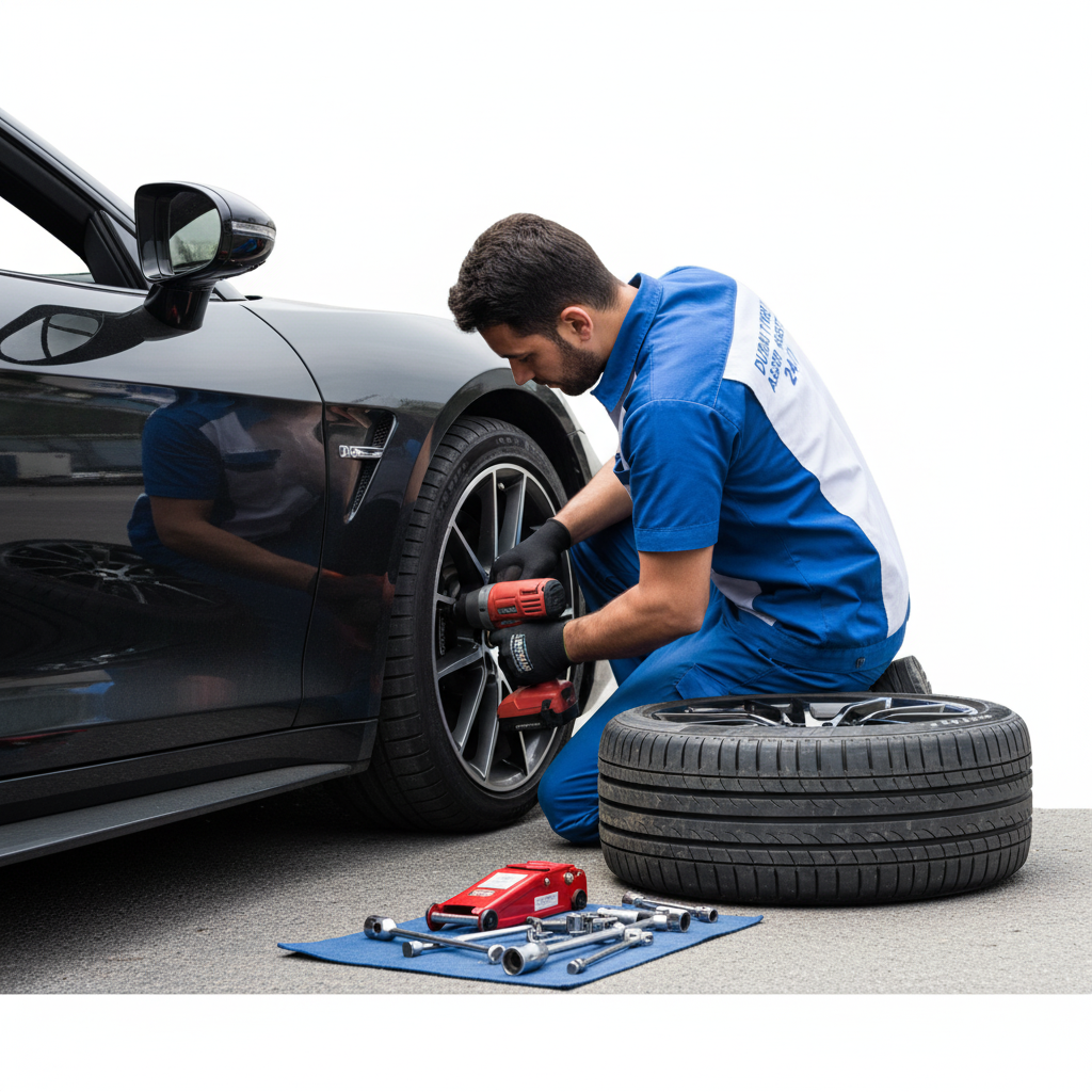 Tire Change Dubai - Crystal Recovery Service